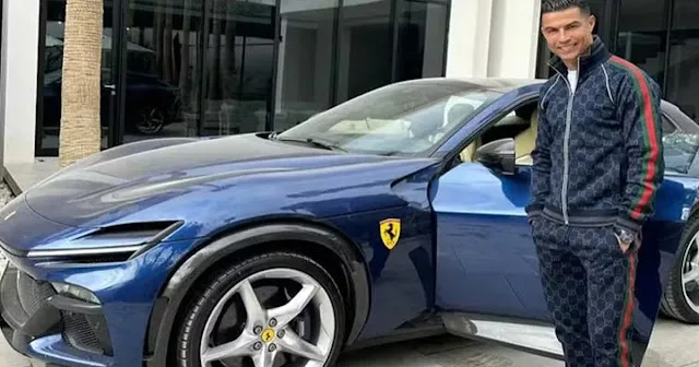 "Nova Ferrari de R$ 2,8 milhões: Cristiano Ronaldo compartilha imagem em suas redes sociais"