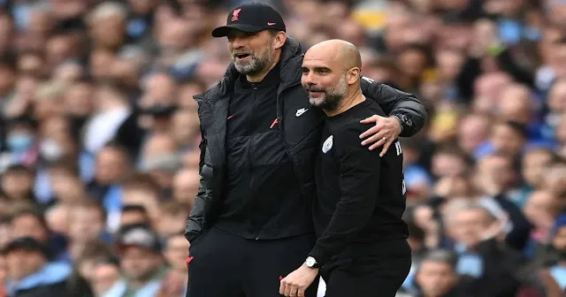 Guardiola surpreendido com a partida de Klopp do Liverpool e prevê o destino do rival: 'Ele não vai admitir, mas eu sei'